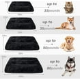 thumbnail image 6 of Exclusivo Mezcla Soft Plush Dog Bed Crate Mat for Medium Dogs (32*22*4 in), Faux Fur Fluffy Dog Pet Cat Kennel Pad with Anti-Slip Bottom, Machine Washable, Black, 6 of 6