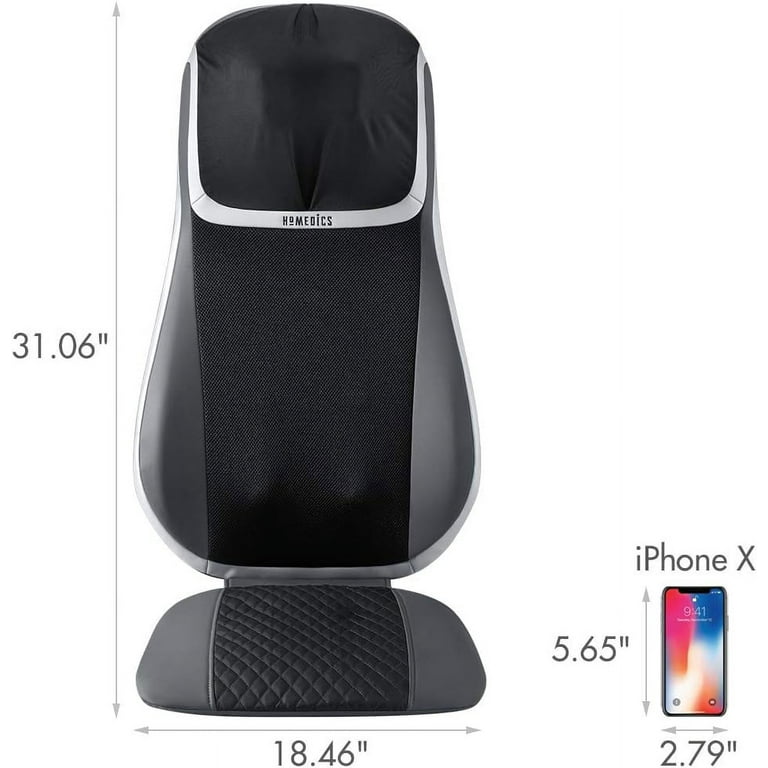 Free Shipping Homedics Shiatsu 3D Trutouch Massage Cushion for Neck Back Soothing Heat Shiatsu and Percussion 3 Zones Walmart