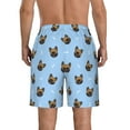 thumbnail image 3 of Disketp Men'S Swim Trunks Hawaiian Breathable Surf Beach Swimsuits Mesh Lining Beach Shorts With Pockets-French Bulldog Face, 3 of 9