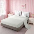 thumbnail image 4 of Erosebridal Sassy Line Art Bow Queen Bedding for Girls, Minimalist Girly Ditsy Print Bedding Comforter Set Queen, Gray Reversible 7-Piece, 4 of 6