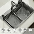 thumbnail image 3 of 2Pcs Hollow out Silicone Sink Protector Mats Rollable Heat Resistant Kitchen Sink Mats With Anti Slip Elevated Feet for Bottom of Sink Countertop, 3 of 10