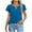 Blue, variant on BVOFAR Womens Tops Dressy Casual Business Work Blouses Short Ruffle Sleeve keyhole Shirts Summer Trendy Solid Color T-Shirts