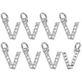 thumbnail image 1 of Uxcell 8Pack 0.1" Encanto de Letra V de Rhinestone Completo para Pulseras/Brazaletes Oro Blanco, 1 of 6