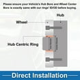 thumbnail image 7 of 68.1mm to 65.1mm Car Wheel Hub Centric Rings Black Polycarbonate Wheels Center Shaft Shock Absorbing Hubrings 4 Pcs, 7 of 7
