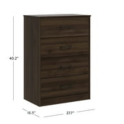 Mainstays Ardent 4 Drawer Dresser, Dark Walnut