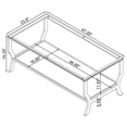 thumbnail image 6 of Saide Rectangular Glass Top Coffee Table Chrome, 6 of 6