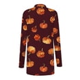 thumbnail image 5 of Look！Idoravan Lightweight Cardigans for Women Women's Fashion Printed Long Sleeved Cardigan Jacket Wine L, 5 of 6