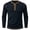 Navy, variant on Guluxicc Men's Knit Shirts Button Crew Neck Long Sleeve Tops for Everyday Wear Summer Casual Outfits