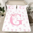 thumbnail image 2 of Castle Fairy 4-Piece King Sheet Set, Bow Alphabet Design, 2 of 7