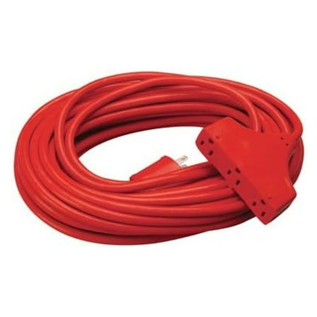 04217ME 25-Feet 3 Outlet Extension Cord, Red