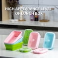 thumbnail image 5 of Fiambrera plegable portátil de silicona creativa, caja para mantener la comida fresca en el refrigerador, lonchera para estudiantes, lonchera para horno microondas, lonchera, juego de 4 piezas, 5 of 5