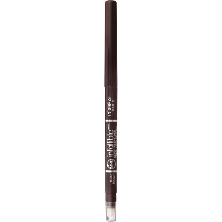 L'Oreal Paris Infallible Never Fail Pencil Eyeliner with Built in Sharpener, Black Brown