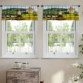 thumbnail image 2 of LALILO Kitchen Curtain Valance Castle Scotland United Kingdom Rod Pocket Window Curtain 52"x 18" Set of 2, 2 of 5