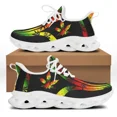 thumbnail image 1 of Zapatos planos con estampado 3D de hojas de marihuana verde para hombre, zapatillas informales de malla con cordones para otoño/primavera, talla grande 47 48, 1 of 6