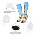 thumbnail image 3 of Masiiu Bluey Print Adult Crew socks, Comfortable Novelty Colorful Patterned, Breathable, Stylish Colorblock for Men Women, 3 of 6