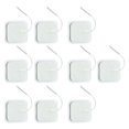 thumbnail image 4 of Parches de electrodos de 2 pulgadas, repuesto de conector de 2mm, parches musculares de electrodos de masaje reutilizables para electroterapia, 10 Uds., 4 of 8