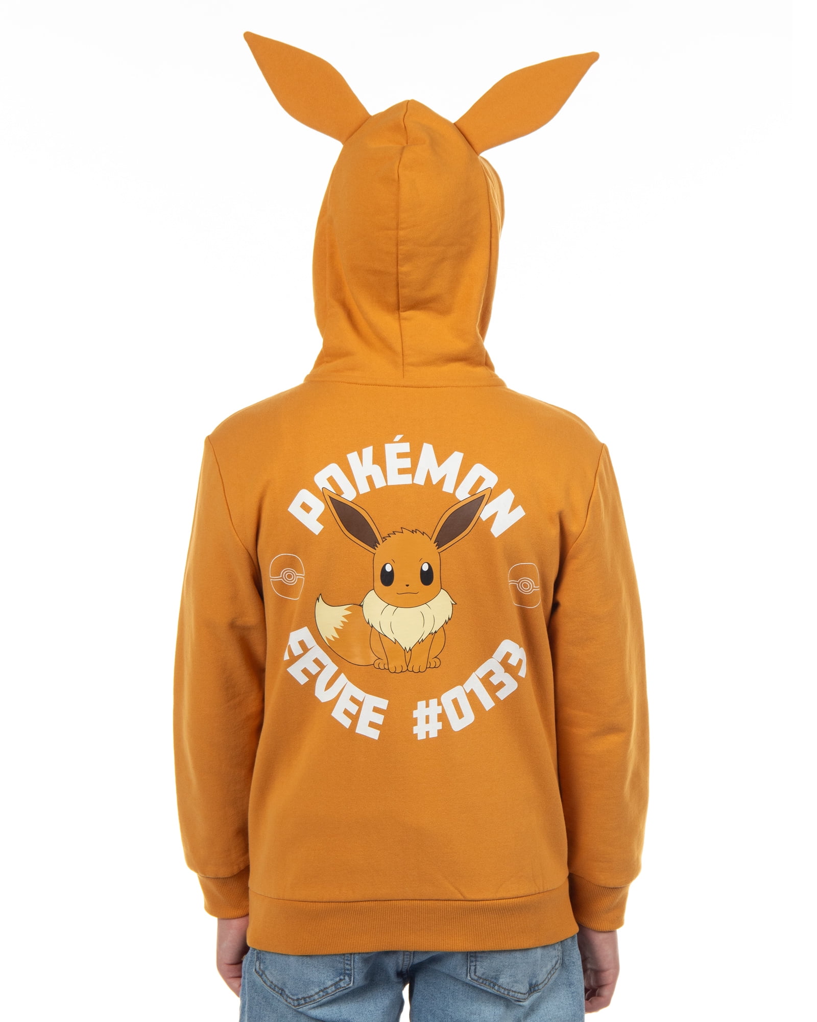 Pokemon Hoodie Kids' Gen 01 Zip-Up 3-D Character Costume Hoodie