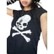 thumbnail image 2 of VISgogo Mujer Suéter, Manga Corta Cuello Redondo Calavera Estampado Tejer Fiesta Casual Tops Camisas Elásticas VISgogo moda, 2 of 6