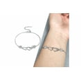 thumbnail image 1 of Pulsera Xtellar De Plata Con Doble Corazón Simple Mujer Plateado, 1 of 4