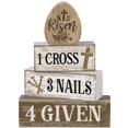 thumbnail image 1 of Decoración de mesa de Pascua con sombreado de líneas «He Is Risen», madera, 4 unidades, 1 of 7