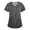 Gray, variant on Leopard Print Scrubs for Women Premium Plus Size Nurse Working Uniforms Fashion V Neck Cheetah Print Side Slits Scrub Shirt Ultra Soft Short Sleeve Medical Workwear with Pockets Light Blue XL