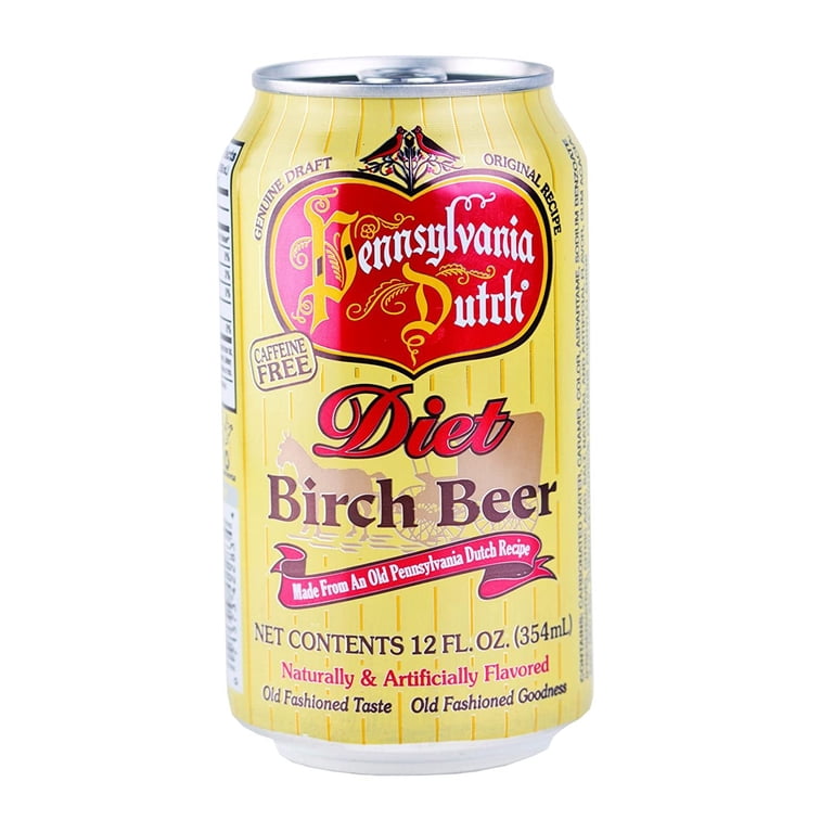 AmishTastes Birch Beer Variety Pack - 8 Bottles (Regular & White) PA Dutch Style Soda, Caffeine-Free