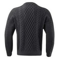 thumbnail image 4 of Sweaters for Men - Fashion Casual Solid Color Simple Crew Neck Knit Sweater Jacket, Minimalist Design, Daily Casual Wear, Soft Cotton Blend, Comfortable Men's Clothing, 4 of 5