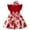 Red, variant on Pounoo New Dresses For Girls Trendy Print Sleeveless Flower Girl Dresses Round Neck Knee Length Dress Bowknot Breathable Kids Dresses Girls 4-16