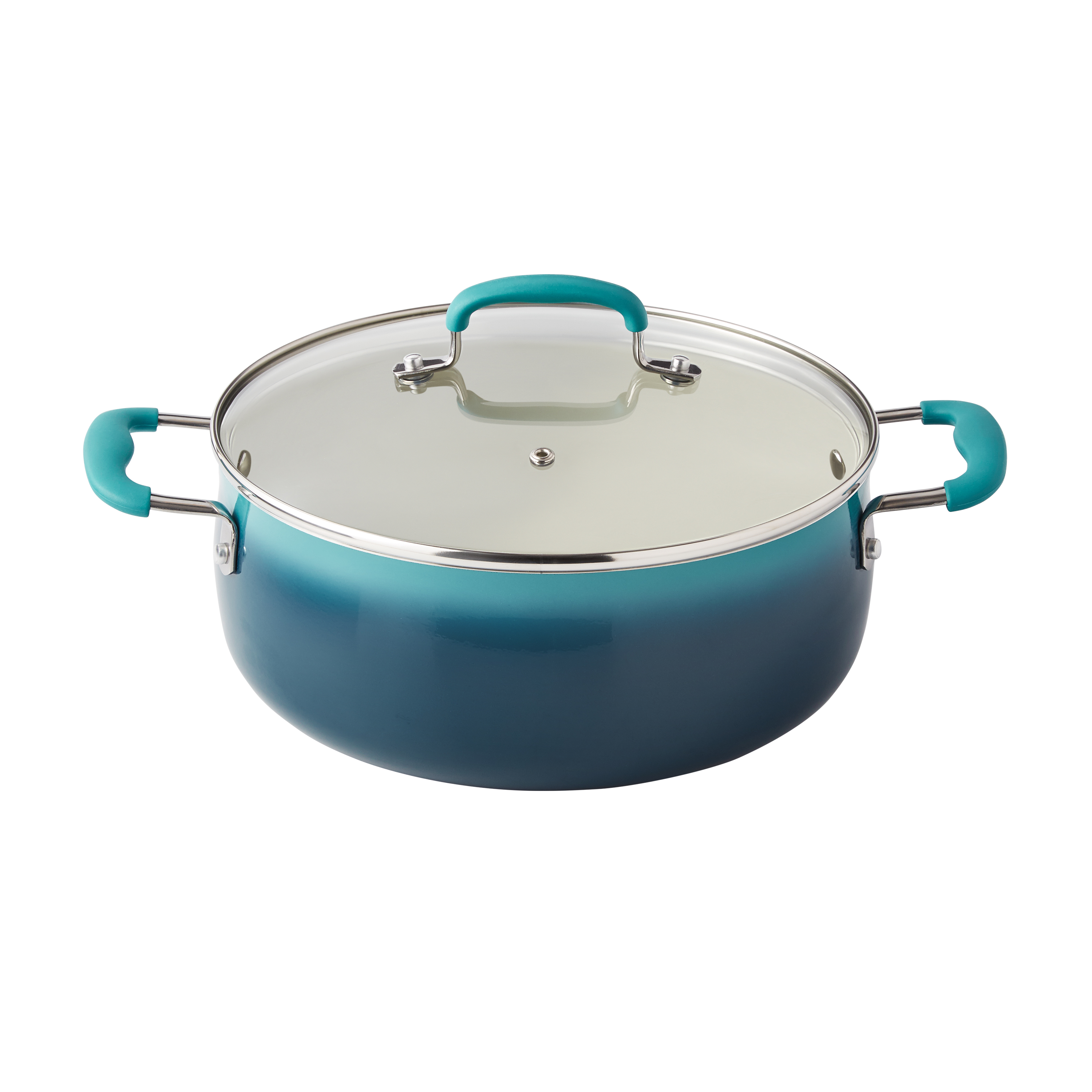 The Pioneer Woman 12-Piece Classic Belly Ceramic Cookware Set, Porcelain Enamel, Ombre Teal - image 10 of 11