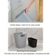 thumbnail image 2 of Kearding Cubo de basura sin tapa Cubo de basura de doble capa Cesto de basura Cocina Almacenamiento en el hogar Negocio Hogar Inodoro Simple Suministros de limpieza para el hogar Blanco, 2 of 6