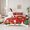 Red Orange, variant on Homewish Cartoon Santa Claus 7-Piece Twin Bedding Sets,Cartoon Xmas Tree Snowman Bedding Comforter Set,Orange Vehicle Truck Excavator Sheet Sets For Boys Kids,Ultra Soft Home Decor Reversible
