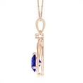 thumbnail image 2 of ANGARA Natural 1.45 ct Tanzanite Knotted Heart Pendant with Diamond in 14K Rose Gold for Women (Size-7mm) | December Birthstone, Anniversary, Jewelry Gift for Women | Natural Tanzanite Necklace, 2 of 7