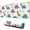 White Cartoon Dinosaurs, variant on Long Mouse Pads for Desk,White Cartoon Dinosaurs Leaves Pattern Desk Mats on Top Of Desks, Desk Mouse Pad Extra Large with 3mm Non-Slip Base and Stitched Edge for Gaming,Office,Work,Home 31.5"x11.8"