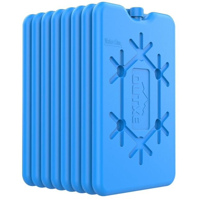 Paquetes de Hielo OUTXE para Lonchera 8 Unidades Reutilizables Ultra-delgados Azules