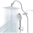 thumbnail image 3 of All Metal Dual Filte Rainfall Shower Head Pressure Handheld Shower Head with Adjustable Curved Extension Arm Stage Shower Filter Hose Matte, 3 of 6