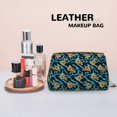 thumbnail image 4 of Cute Pizza Wave Makeup Bag, Leather Waterproof Travel Toiletry Bag, Large Capacity Cosmetic Bag Make up Bags Organizer fro Travel Size Toiletries Women Girls, 4 of 4