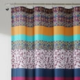 thumbnail image 6 of Lush Décor Boho Stripe Turquoise/ Tangerine Shower Curtain, 72" x 72", 6 of 9