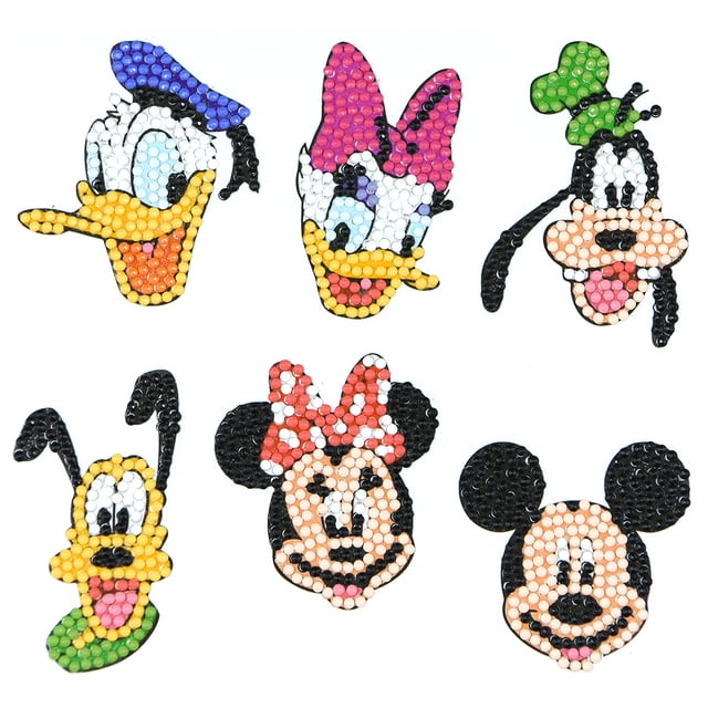 Cuadros Decorativos Kit de pintura de diamante de pegatinas autoadhesivas de diamantes de imitación redondas DIY de 6 uds. Likrtyny embutido en tela