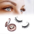 thumbnail image 2 of 1 Pair Reusable Self Adhesive Eyelashes Glue Free Waterproof False Eyelashes No Liner or Glue Required, 2 of 5