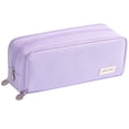 thumbnail image 2 of Super Large Pencil Case, Big Capacity Pencil Bag with 3 Compartments, Aesthetic Pencil Pouch with Zipper, Used for offices and homes, Purple, 2 of 8