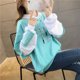 thumbnail image 5 of Minnieouse Sudadera con capucha de manga larga para mujer Suéter con capucha suelta delgada Prendas para la parte del cuerpo Azul L, 5 of 6