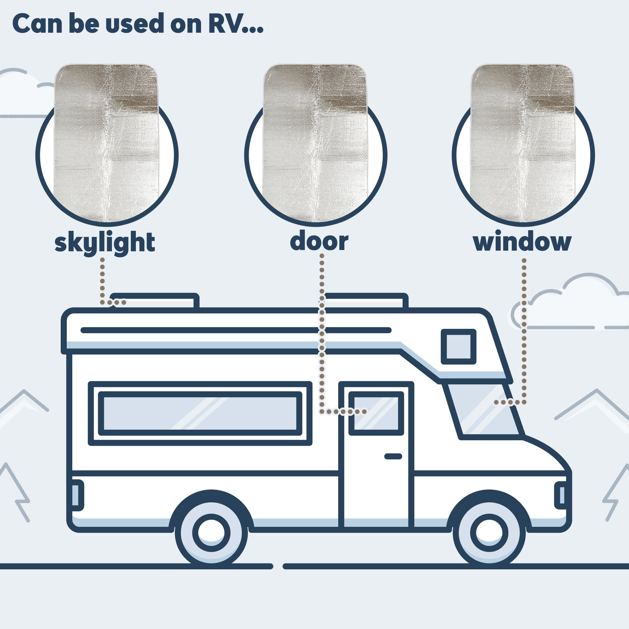 Interior Accessories Automotive Dumble Rv Door Window Shade