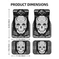 thumbnail image 2 of XMXT Waterproof Floor Mats for Cars, Cosmic Skull Design Print Car Floor Mats All Weather Universal Fit Auto Carpet Car Accessories, 4 Piece, 2 of 6
