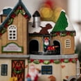 thumbnail image 4 of Valery Madelyn 9.4 inches Pre-Lit Musical Christmas Village, Dynamic Scenes Christmas Figurine Building House with Santa's Workshop for Holiday Table Top Decoration, 4 of 10