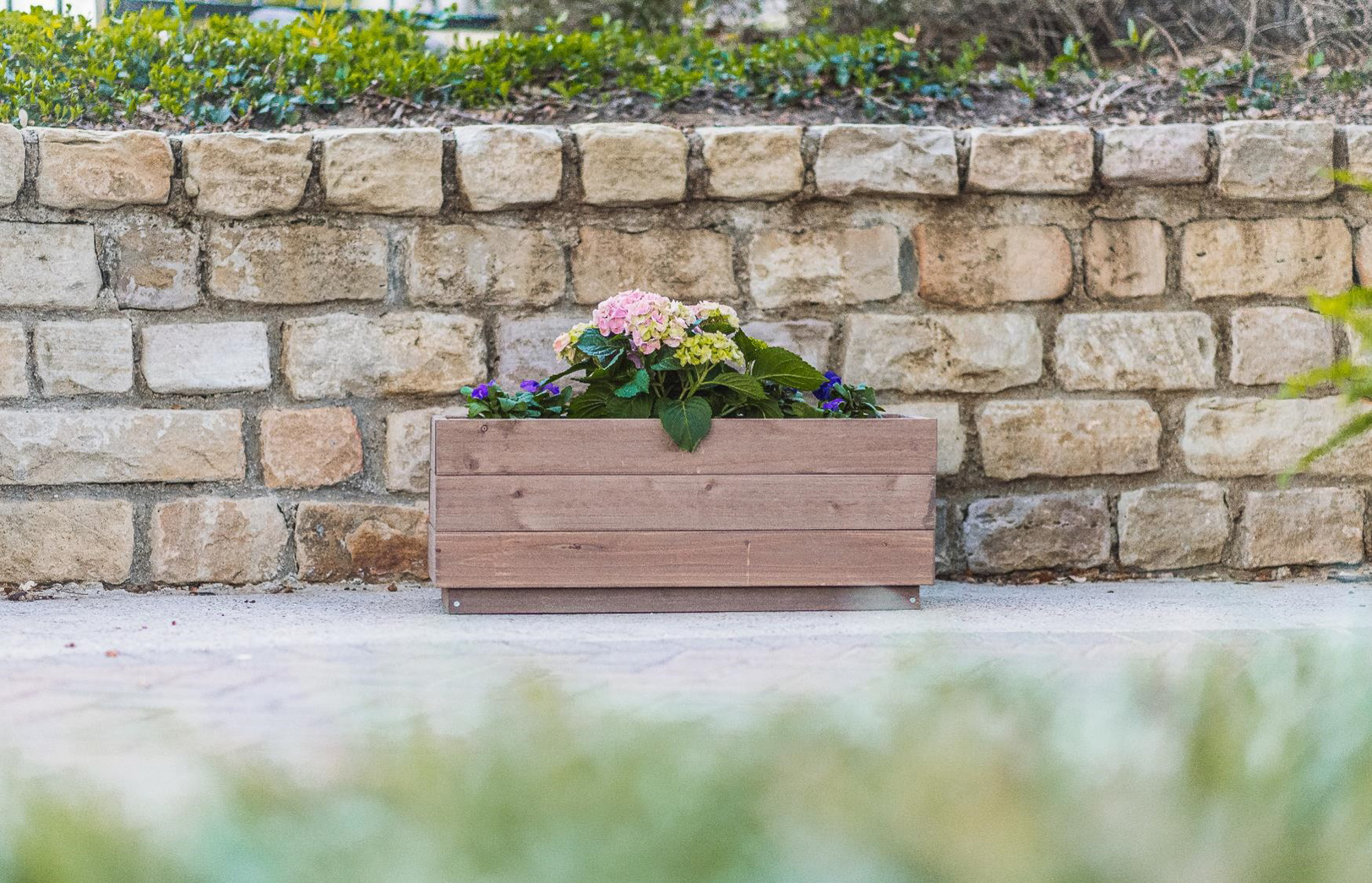 Zylina Modern Indoor/Outdoor Trough Planter Collection - Long 30" X 12" X 12" for Patios, Decks, Atriums, Balconies and Indoor Rooms