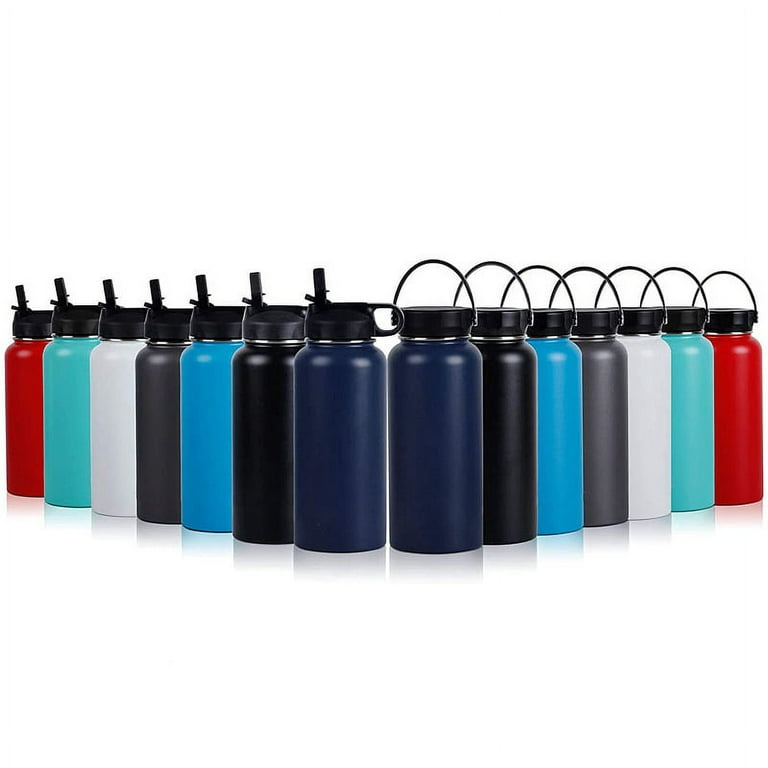 GCP Products 8 Pieces 22 Oz Sports Water Bottle Wide Mouth Canteen Spout Bottle  Bulk Insulated