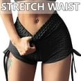 thumbnail image 2 of SHAPERIN Women TIK TOK Leggings Shorts Butt Lift Scrunch Textured Leggings Workout Shorts, 2 of 5