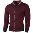 thumbnail image 1 of Men Grid Zip Up Jumper Cardigan Coat Winter Casual Bomber Jacket Tops Outwear3XL, 1 of 3