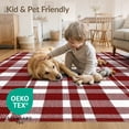 thumbnail image 4 of ODIKA Plaid Gingham Traditional Symmetrical Interlocking Balanced Layout for Playroom, Bedroom, Reading Nook, Pet Friendly & Kids Safe Play, 4 of 7