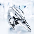 thumbnail image 2 of Anillo de casco de calavera de cuervo nórdico europeo y americano, joyería vikinga de acero inoxidable, 2 of 5